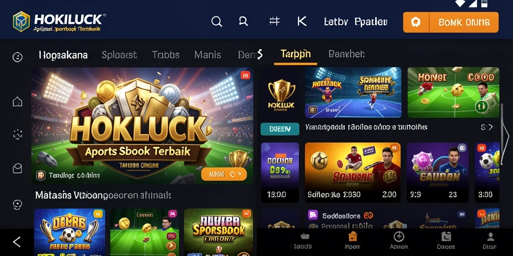 Tampilan screenshot HOKILUCK dengan fitur taruhan olahraga yang menarik.