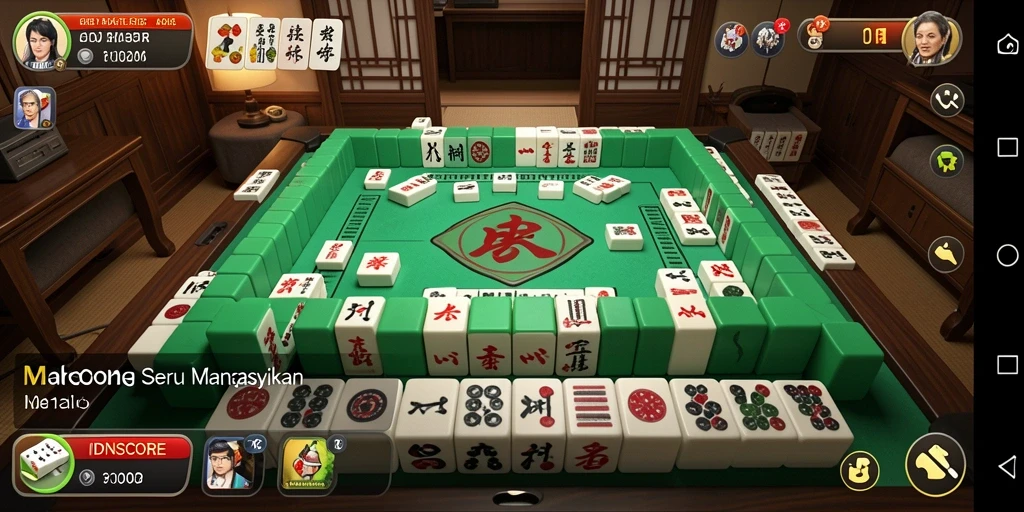Tampilan seru gameplay <strong>IDNSCORE</strong> yang menampilkan Mahjong klasik.