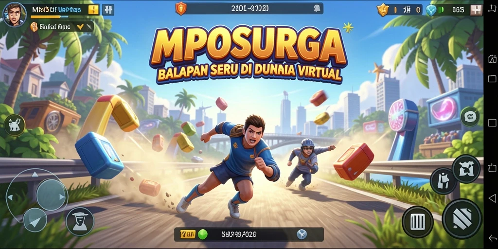 Gameplay MPOSURGA yang seru dan realistis saat berlomba.