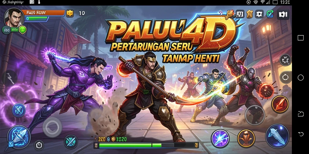 Tampilan gameplay menarik dengan pertarungan seru di PALU4D.