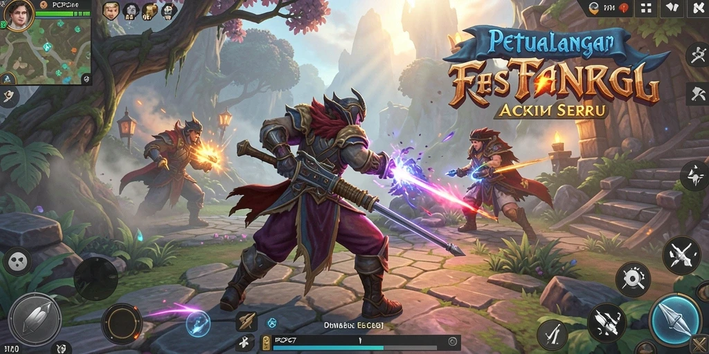 Tampilan gameplay seru dari PCPC7 dengan aksi pertarungan yang memukau.