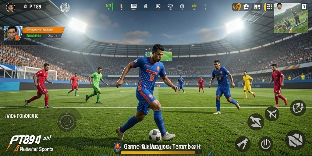 Tangkapan layar gameplay PT89 yang mengasyikkan dalam pertandingan olahraga.