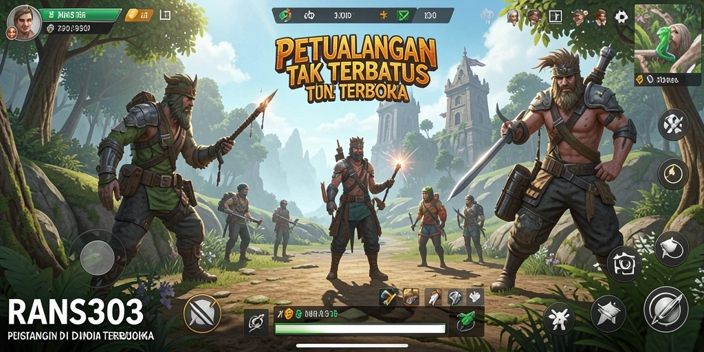Gameplay RANS303 menampilkan eksplorasi luas di dunia terbuka.