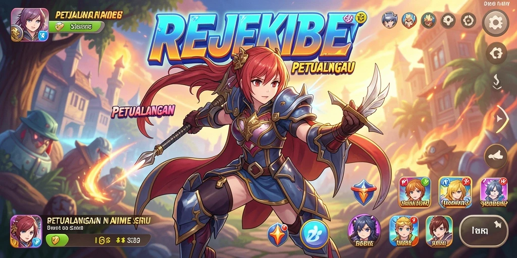 Tampilan gameplay seru di REJEKIBET dengan karakter Anime.