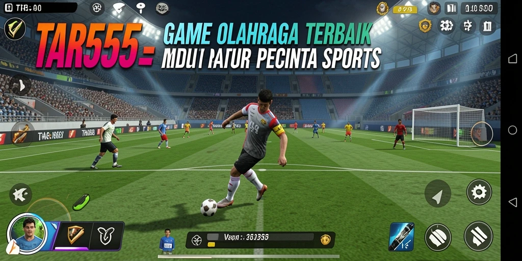 Tampilan gameplay seru di TAR555 dengan aksi olahraga yang mendebarkan.