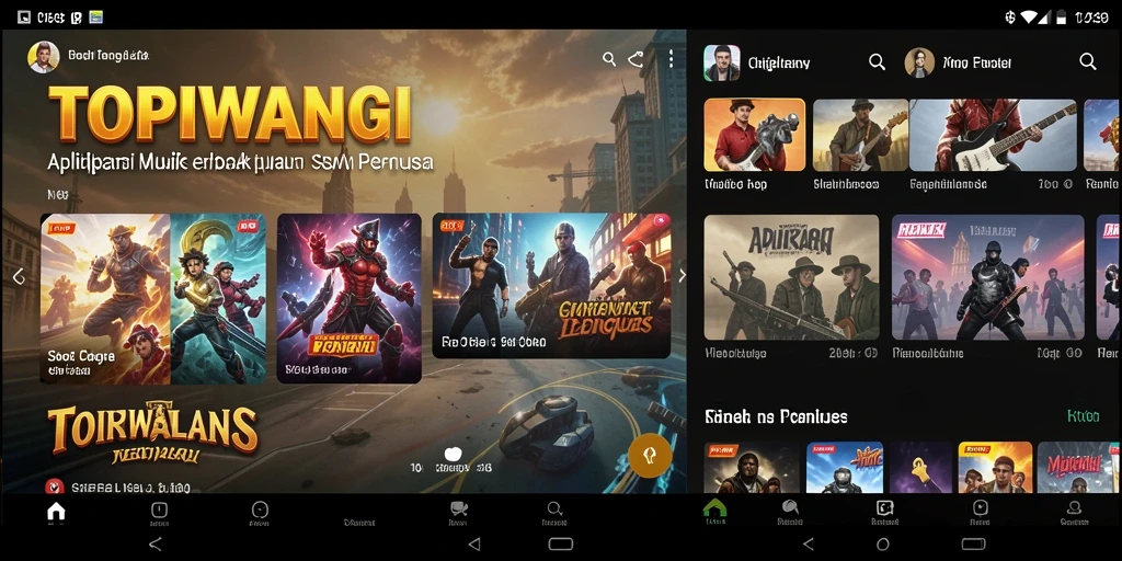 Tampilan menarik dari gameplay TOPIWANGI dengan fitur musik.