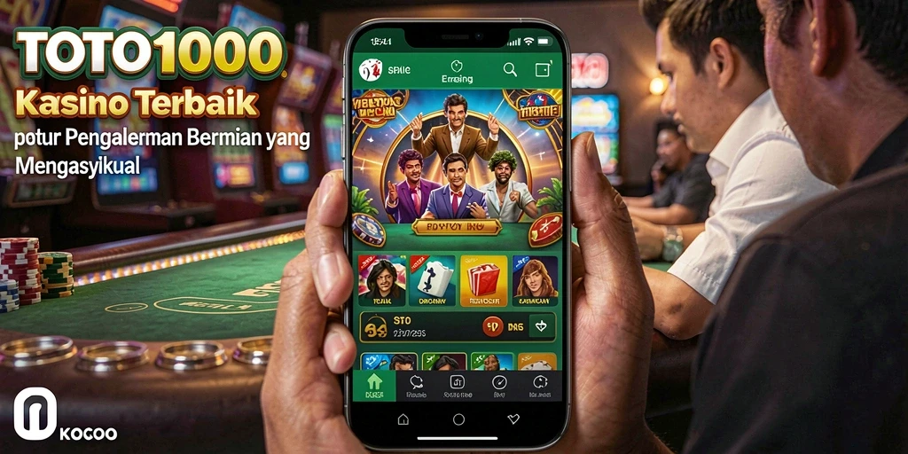 Tangkapan layar utama TOTO1000 menunjukkan gameplay Kasino yang seru dan mendebarkan.