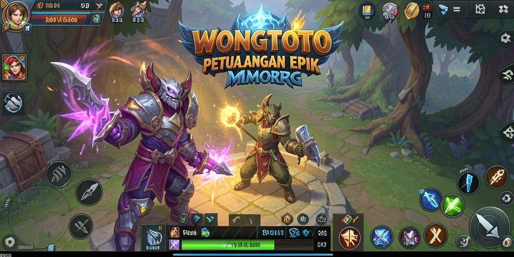 Tampilan gameplay MMORPG yang seru dan mendebarkan di WONGTOTO.
